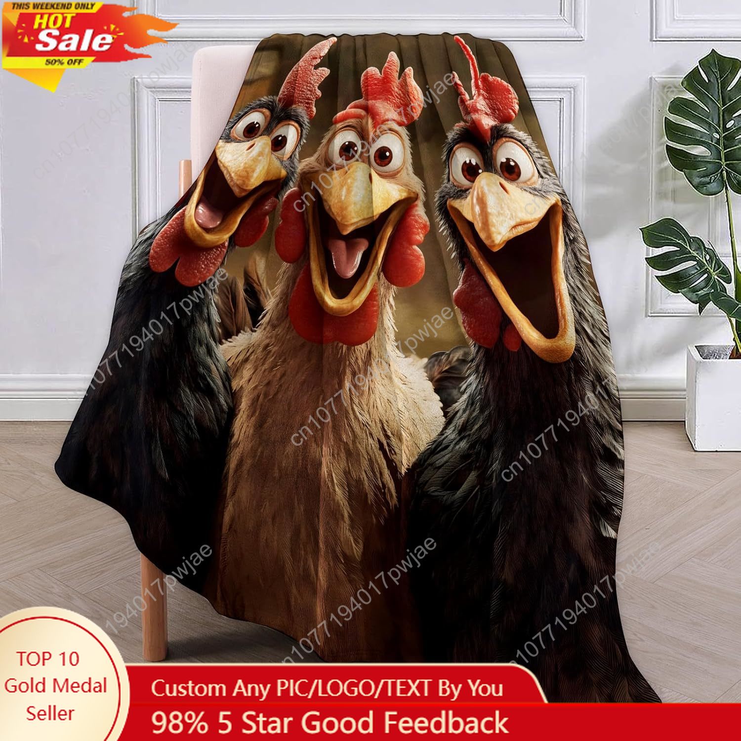 Home Textiles Blanket - Hühnerdecke, Geschenke für Frauen, Cartoon-Flanelldecke mit