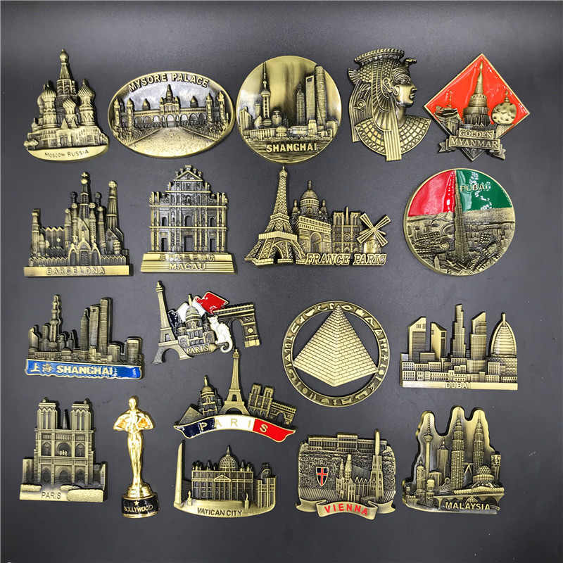 Home Textiles France - Frankreich Paris Metall 3D niedlicher Magnet
