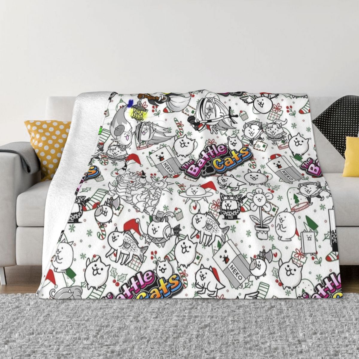 Home Textiles Super Soft - Battle Cats Spieldecken, Fleece, Textildekor, atmungsaktiv,