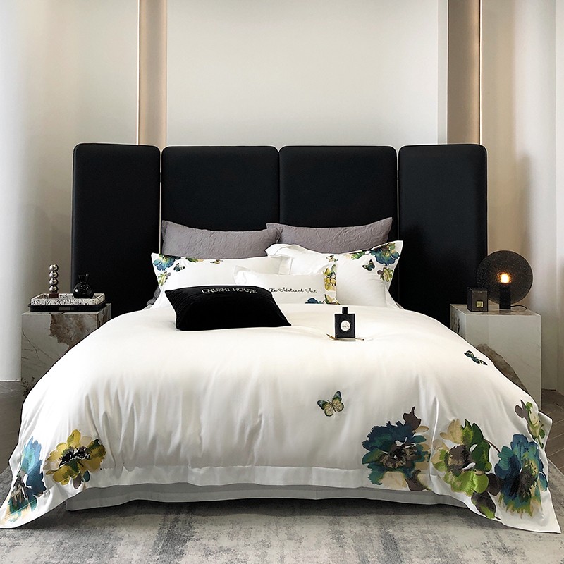 Home Textiles Super Soft - Stickerei weiß 800tc ägyptische Baumwolle seidig