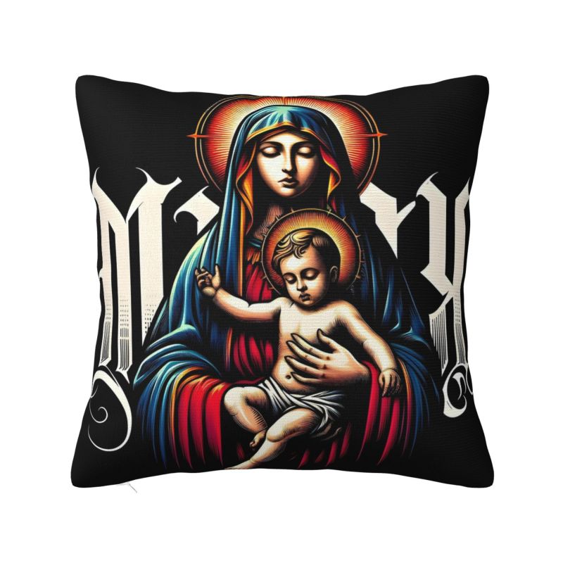 Luxury Home Textiles Usa - Benutzerdefinierte Mary Mutter Jesu Luxus Dekokissenbezug