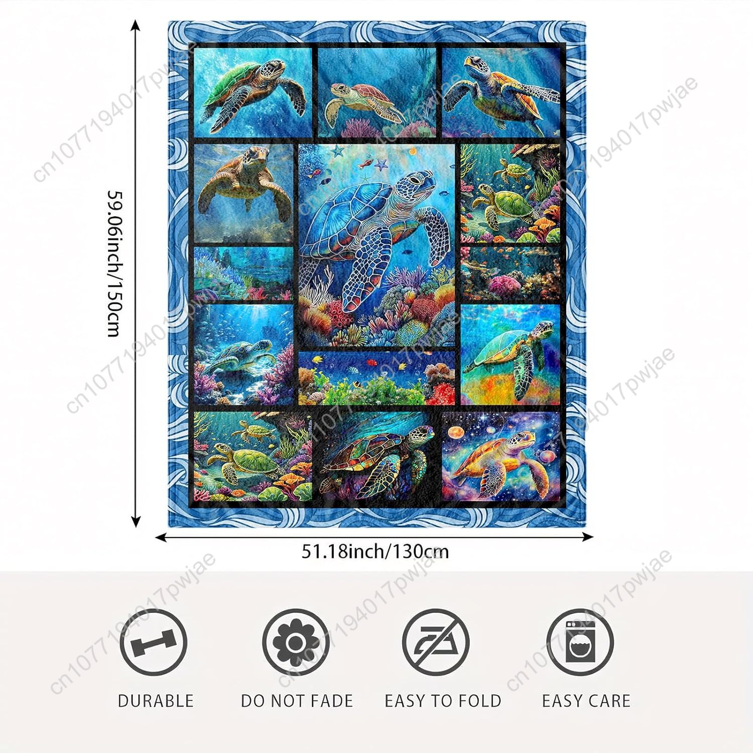 Flanell-Überwurfdecke mit Meer – Home Art Textiles Bewertung und Preis