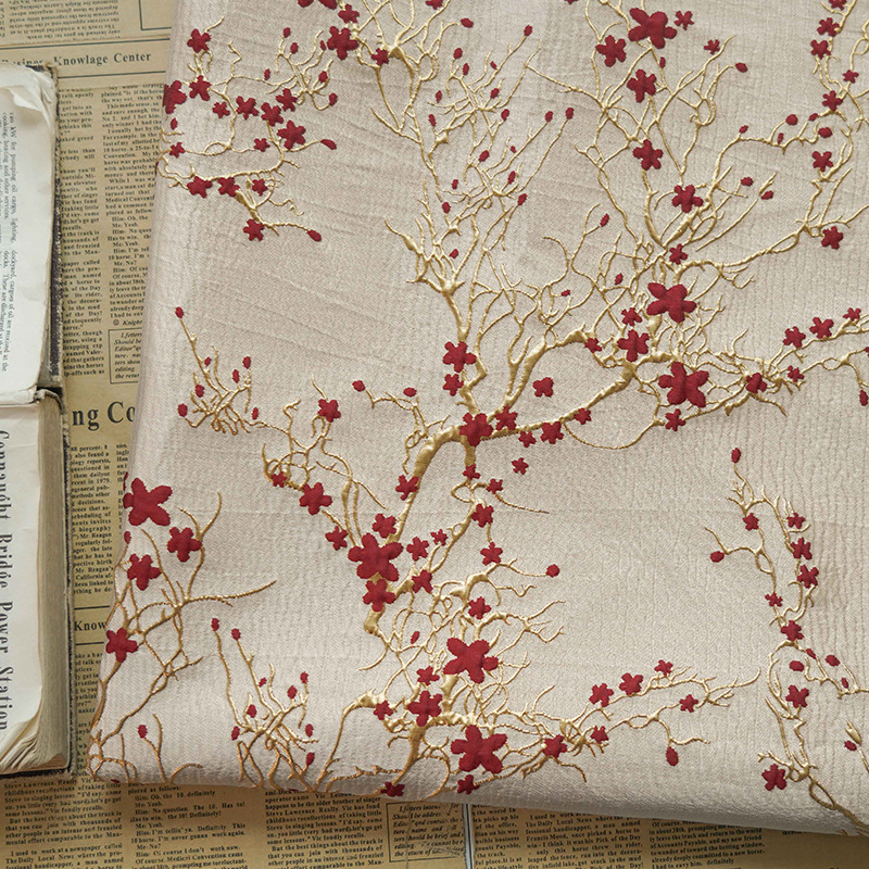 Luxus rote Pflaumenblüte Jacqu – Luxury Home Textiles Usa Bewertung und Preis