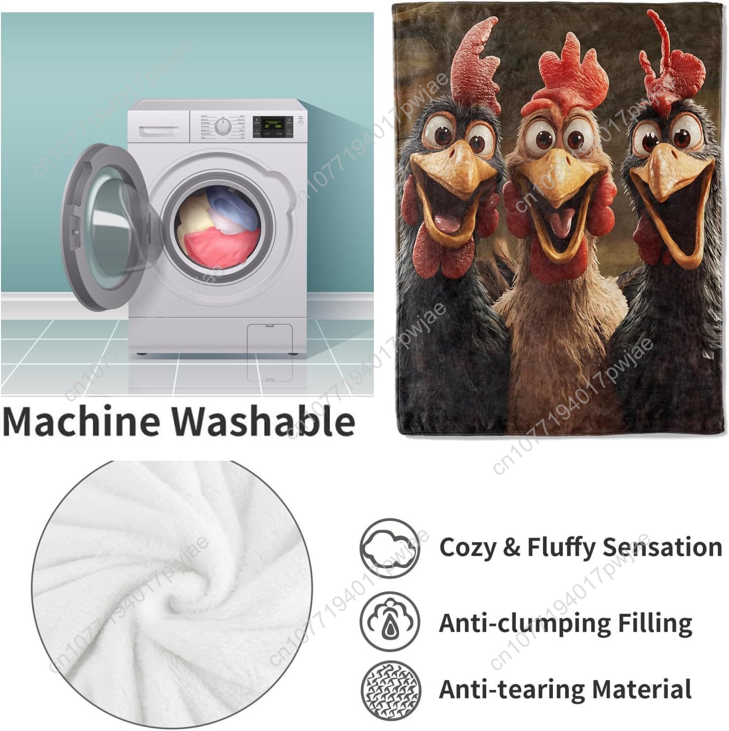 Hühnerdecke, Geschenke für Fra – Home Textiles Blanket Bewertung und Preis