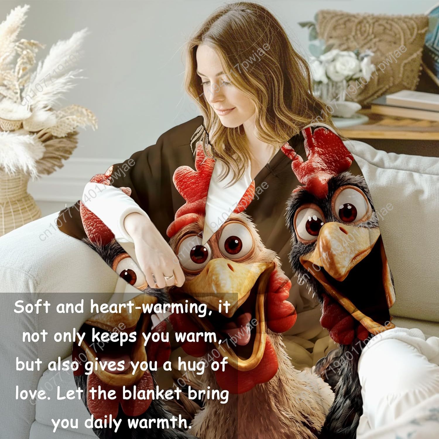 Hühnerdecke, Geschenke für Fra – Home Textiles Blanket Bewertung und Preis