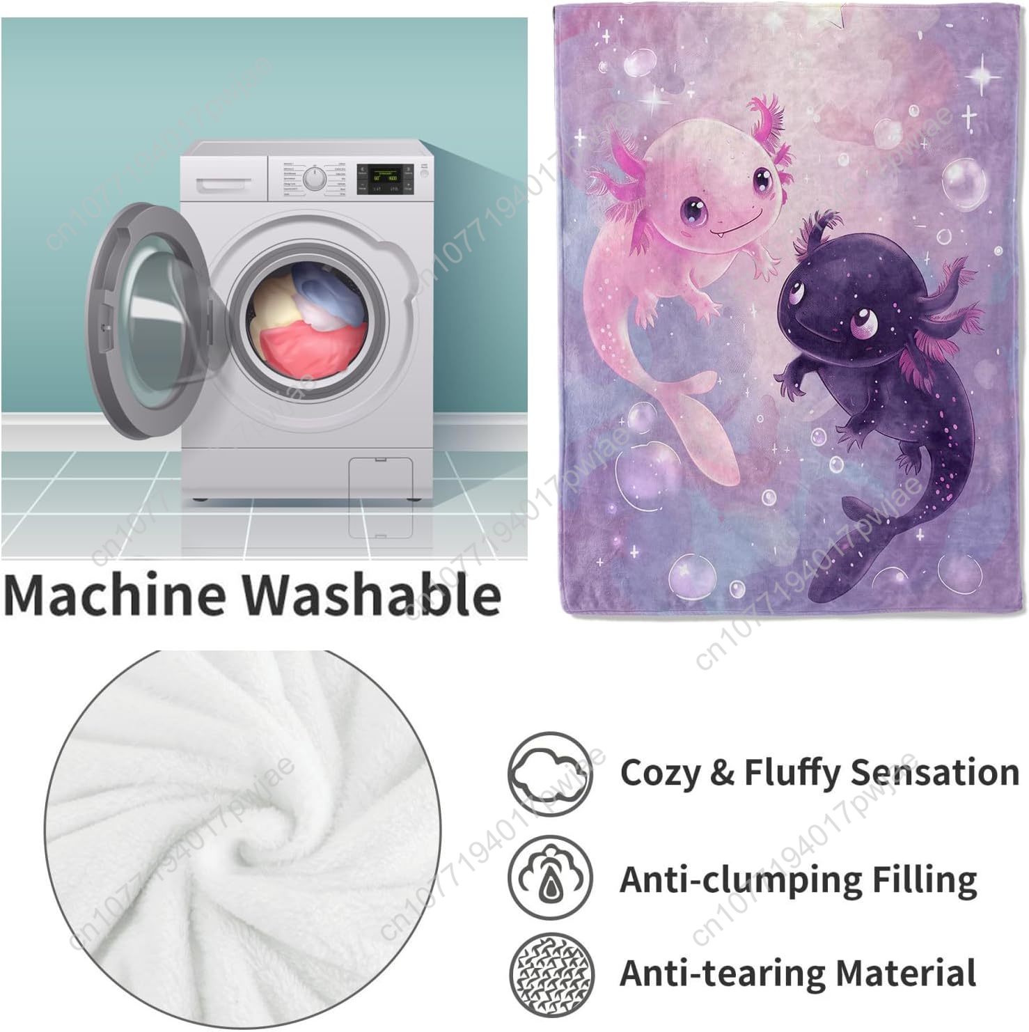 Axolotl-Decke, niedliche Axolo – Home Textiles Blanket Bewertung und Preis
