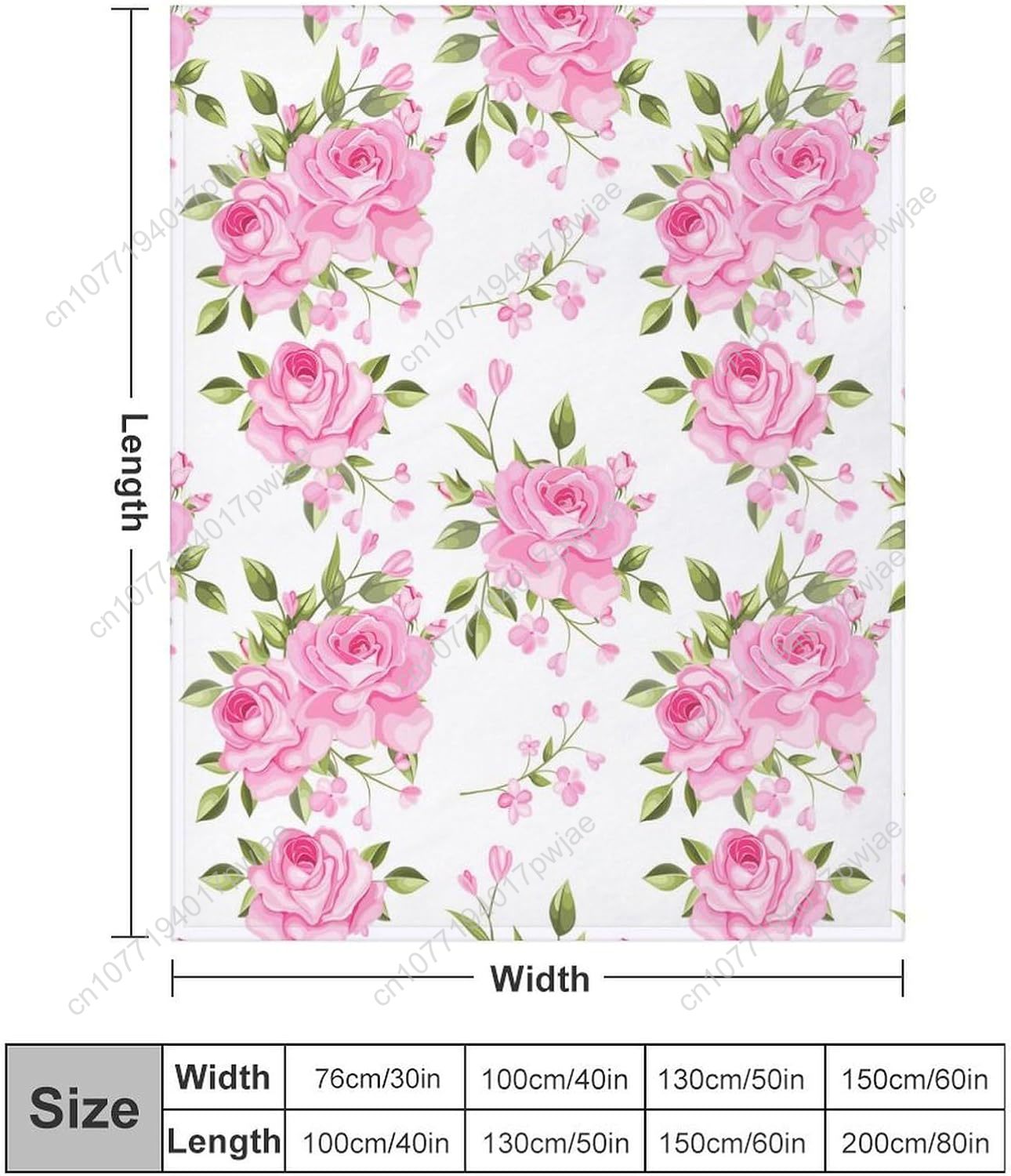 Rosa Blumen-Überwurfdecke, Blu – Home Textiles Blanket Bewertung und Preis