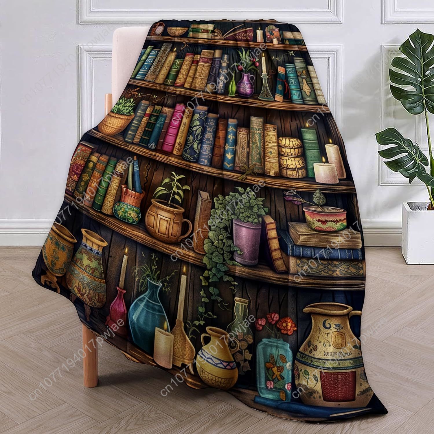 Vintage-Bücherregaldecke, Lese – Home Textiles Blanket Bewertung und Preis