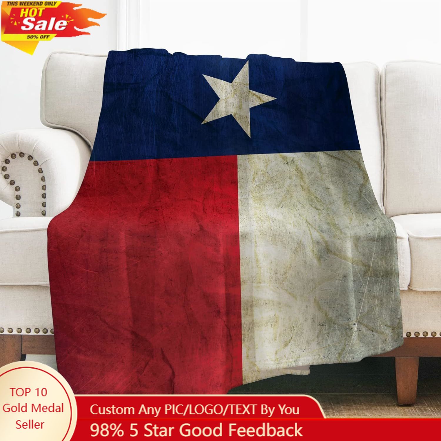 Überwurfdecke mit Texas-Flagge – Home Textiles Blanket Bewertung und Preis