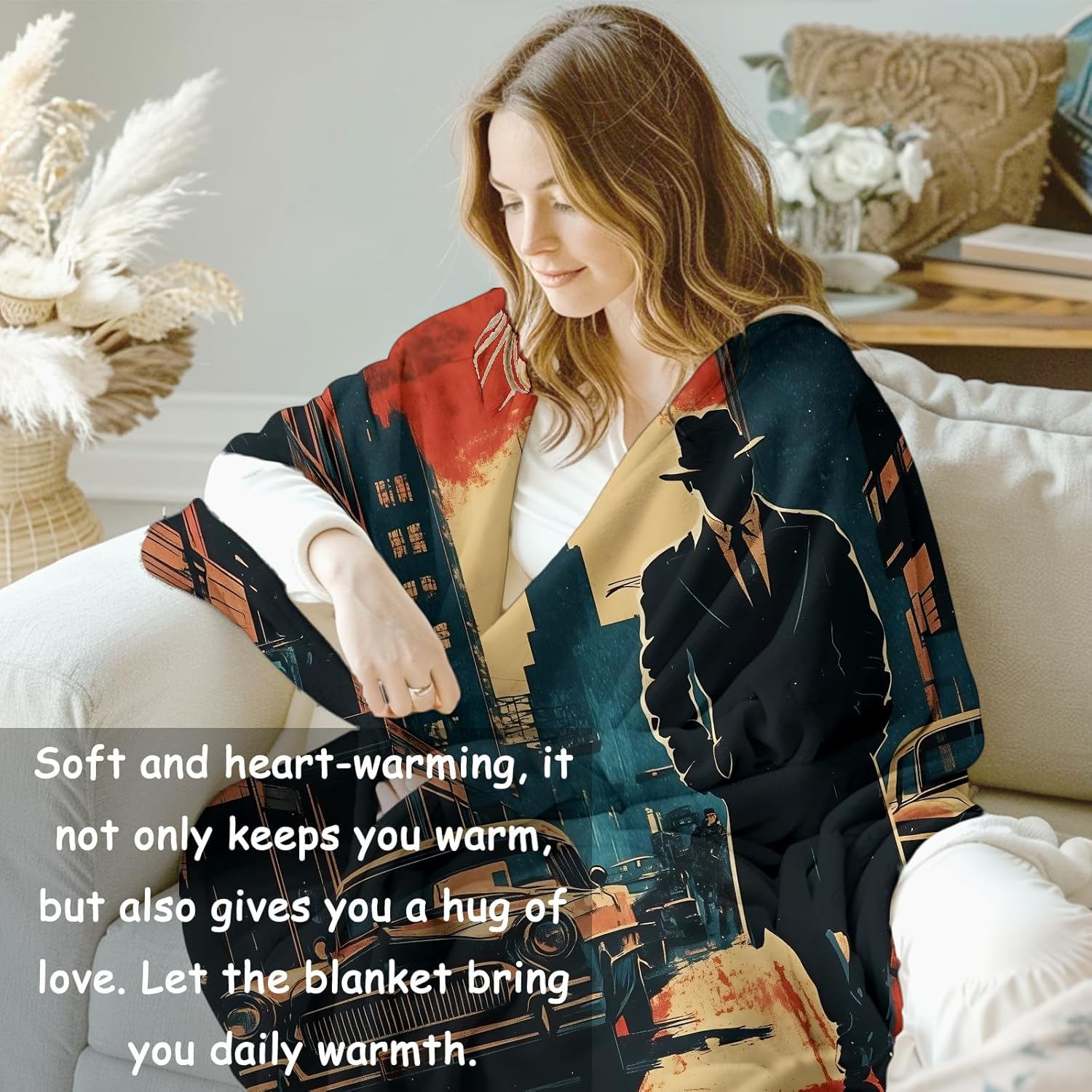 Noir Detective-Decke, Geschenk – Home Textiles Blanket Bewertung und Preis